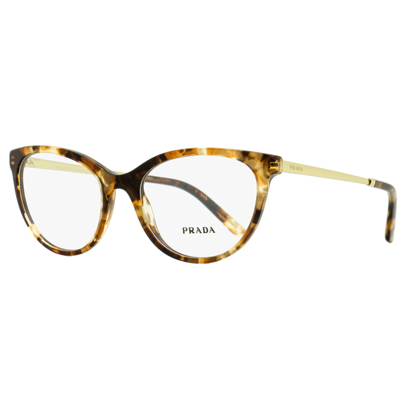 Prada Cat Eye Eyeglasses VPR 17W 07R-1O1 Caramel Tortoise 53mm - Picture 1 of 2